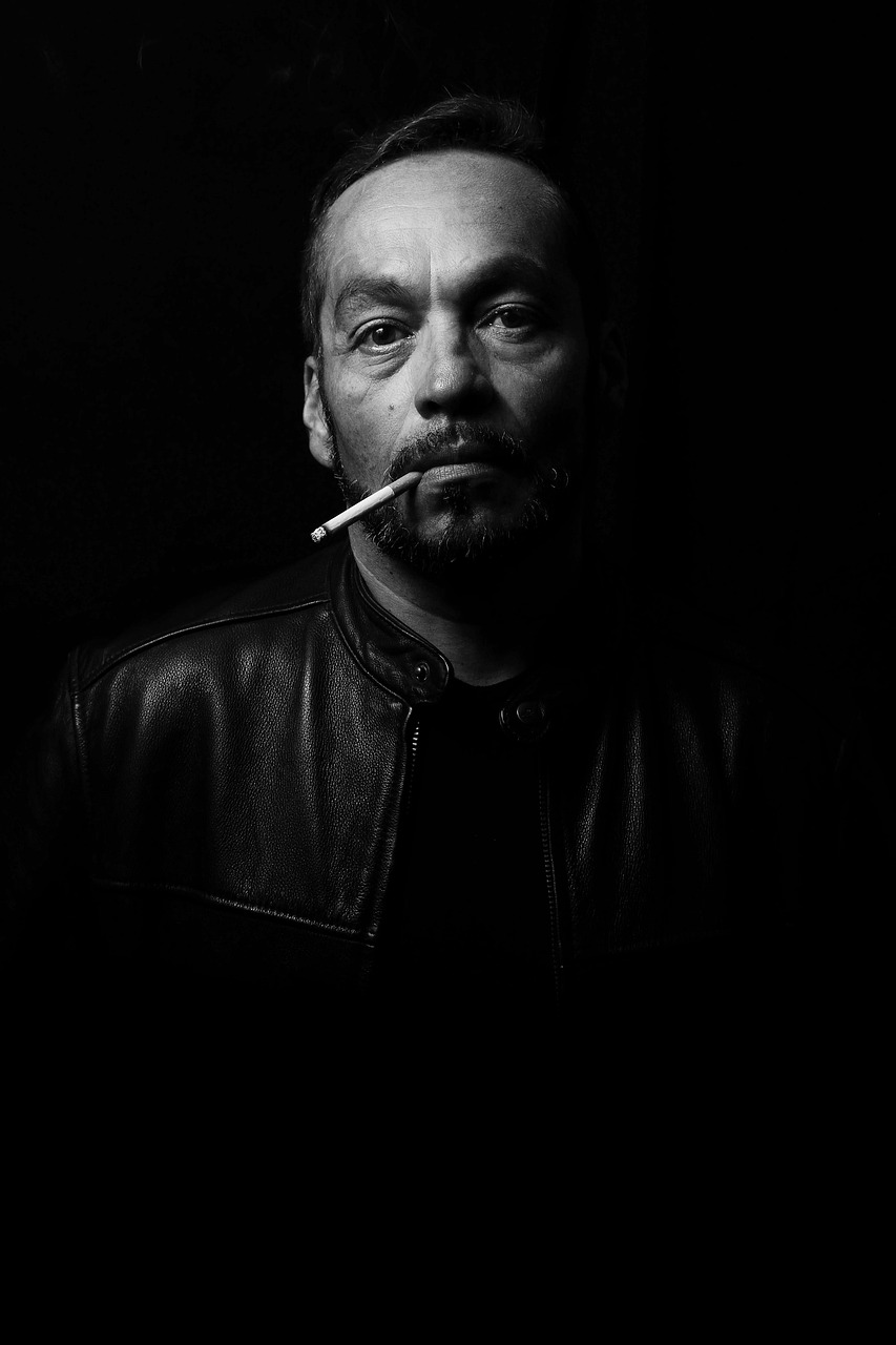man, adult, smoker, cigarette, smoking, cigarette smoking, smoking man, leather jacket, portrait, bearded man, beard, boy, face, guy, male, model, monochrome, black and white, studio photography, man, man, smoker, cigarette, smoking, smoking, smoking, smoking, smoking, smoking man